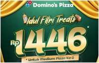 Promo Dominos Pizza Idul Fitri Treats Super Hemat, Medium ke-2 Hanya Rp 1.446