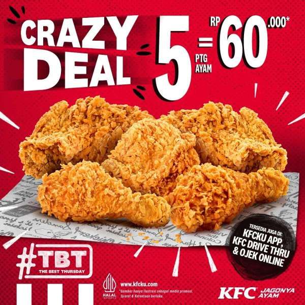 Promo KFC The Best Thursday Crazy Deal Terbaru Februari 2024