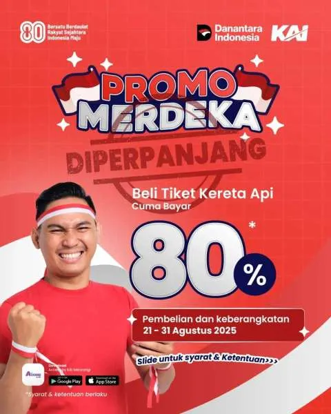 Promo Tiket Kereta Api Diperpanjang sampai 31 Agustus