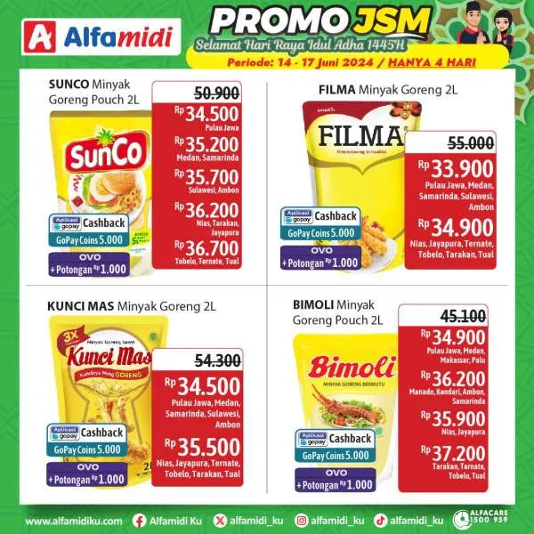 Promo JSM Alfamidi Hanya 4 Hari Spesial Idul Adha Periode 14-17 Juni 2024