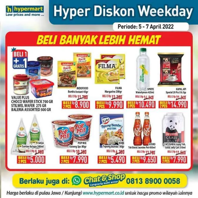 Promo Hypermart 5-7 April 2022, Hyper Diskon Weekday Terbaru