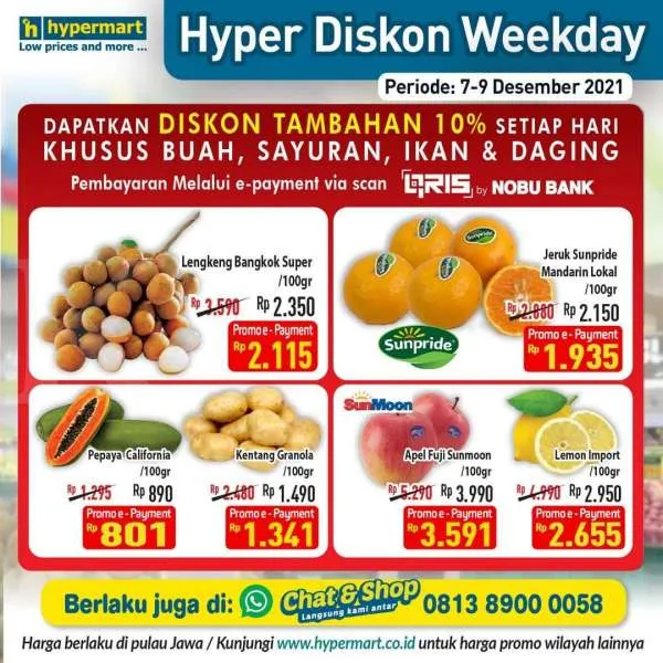 Promo Hypermart Hyper Diskon Weekday 7-9 Desember 2021