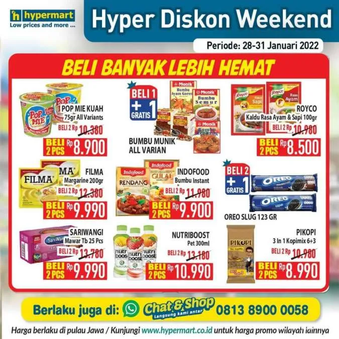 Promo Hypermart Hyper Diskon Weekend Periode 28-31 Januari 2022