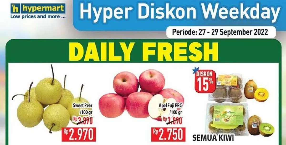 Promo Hypermart untuk Hyper Diskon Weekday Terbaru di September 2022, Ini Katalognya