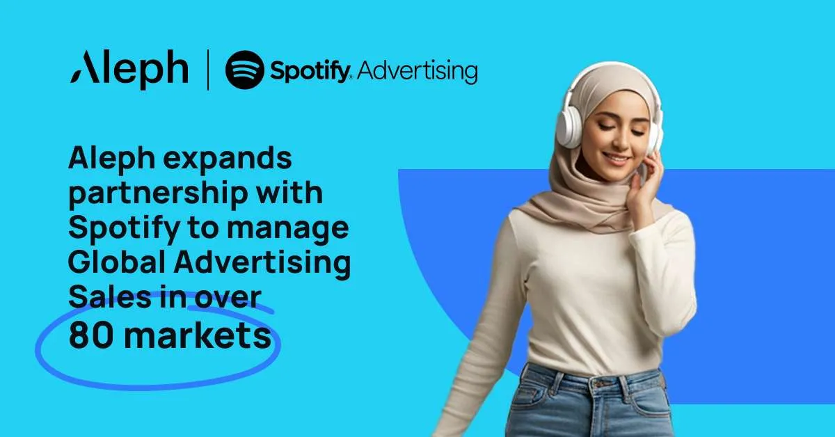 Aleph Kerjasama dengan Spotify Kelola Penjualan Iklan Global di Lebih dari 80 Negara 