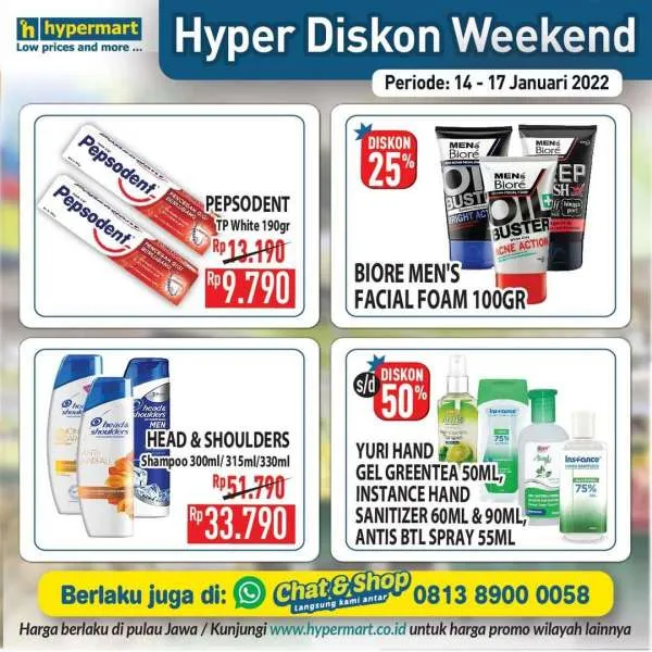 Promo Hypermart Hyper Diskon Weekend Periode 14-17 Januari 2022