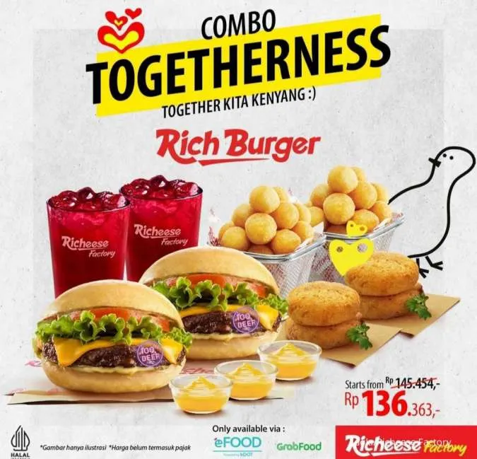 Promo Richeese Factory Combo Togetherness Rich Burger