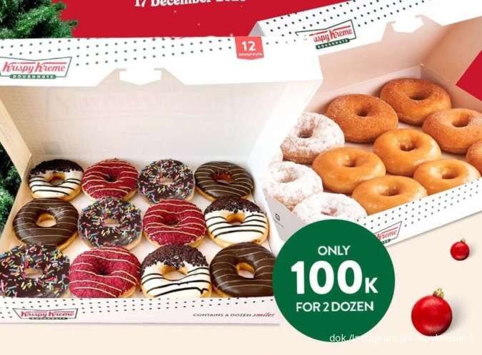 Spesial 17 Desember, Promo Happiness Delight Krispy Kreme 2 Dozen Donuts Rp 100K