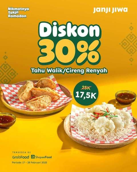 Promo Bulan Ramadan di Janji Jiwa 17-28 Februari 2025