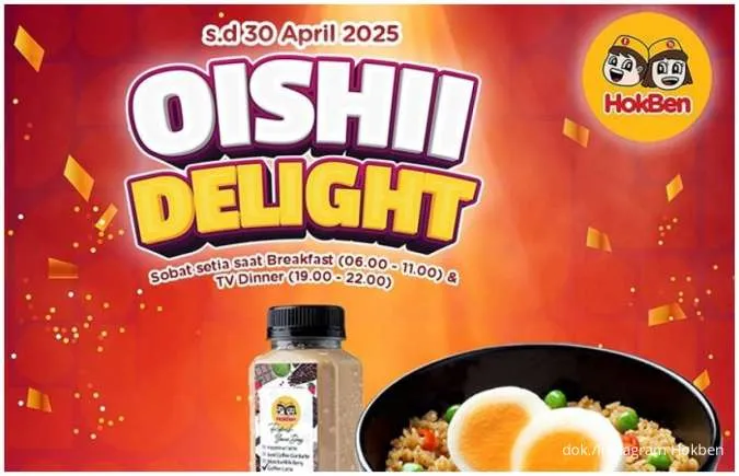 Promo Hokben Oishi Delight Praktis, Breakfast dan Dinner Hemat Mulai Rp 17.000-an