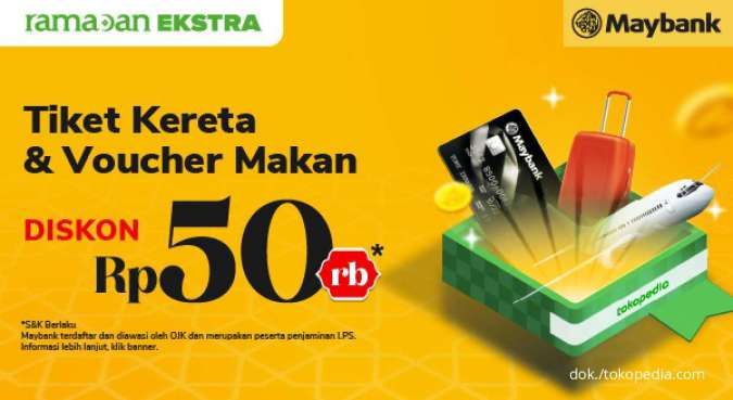 Promo Kartu Kredit Maybank, Beli Tiket Kereta & Voucher Makan Dapat Cashback 
