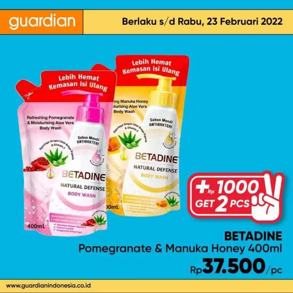 Promo Guardian +1000 Get 2 Pcs Periode 17-23 Februari 2022