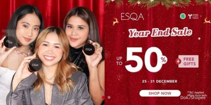 Promo Makeup ESQA Year End Sale, Diskon Spesial Akhir Tahun hingga 50%