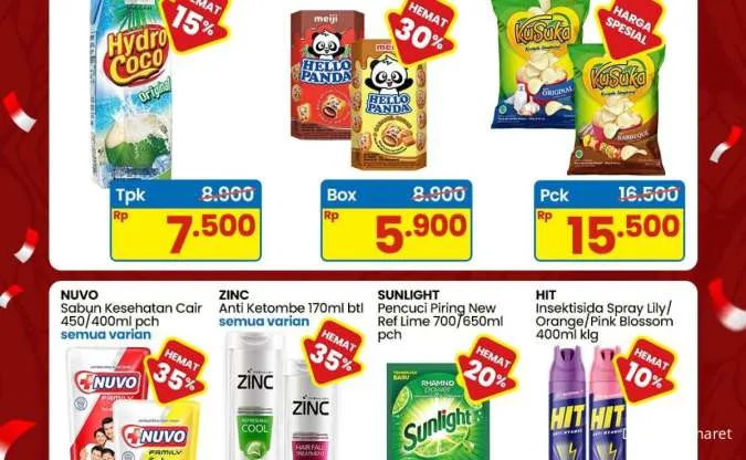Promo JSM Indomaret Periode 22-24 Agustus 2025, Nuvo Cair-Sampo Zinc Diskon 35%