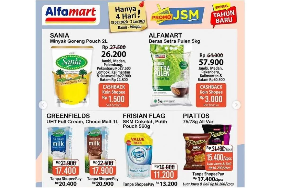  Promo JSM Alfamart 1 Januari 2021, diskon awal tahun baru! 