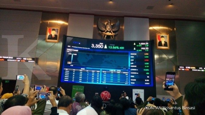 Harga saham Distribusi Voucher Nusantara (DIVA) naik 13,56% pada hari perdana
