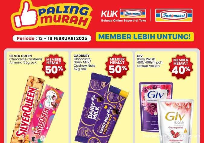 Promo Indomaret 13-19 Februari 2025, SilverQueen & Cadbury Hemat 50% Jelang Valentine