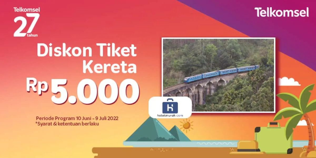 Promo Hotelmurah.com, Dapatkan Diskon Tiket Kereta Rp 5.000