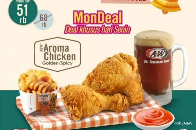 Promo A&W 13 Desember 2021, MonDeal Jumbo Khusus Hari Senin cuma Rp 51.000