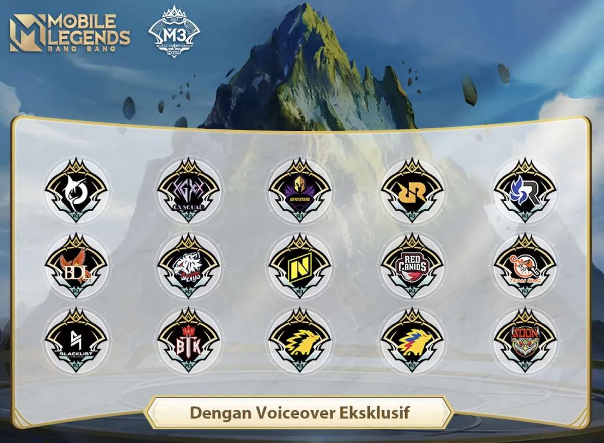 Seluruh Battle Emote tim Mobile Legends M3 telah tersedia, ada voiceover eksklusif