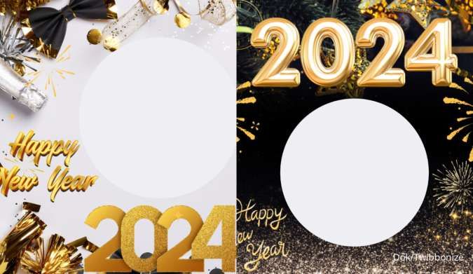 65 Twibbon Tahun Baru 2024 Gratis, Happy New Year 1 Januari