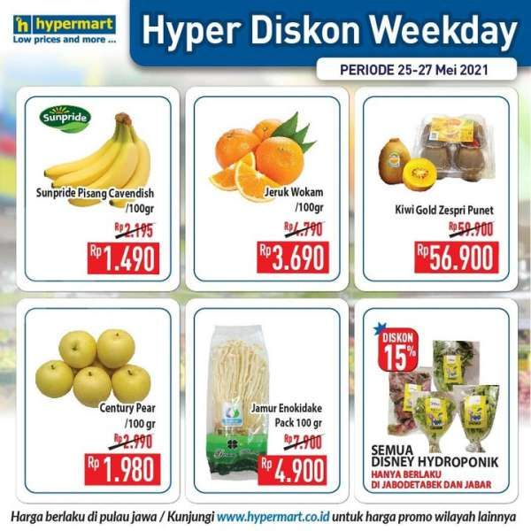 Hyper Diskon! Cek promo Hypermart hari ini 27 Mei 2021