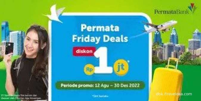 Promo Kartu Kredit Permata, Diskon Produk Traveloka Rp 1 Juta Setiap Jumat