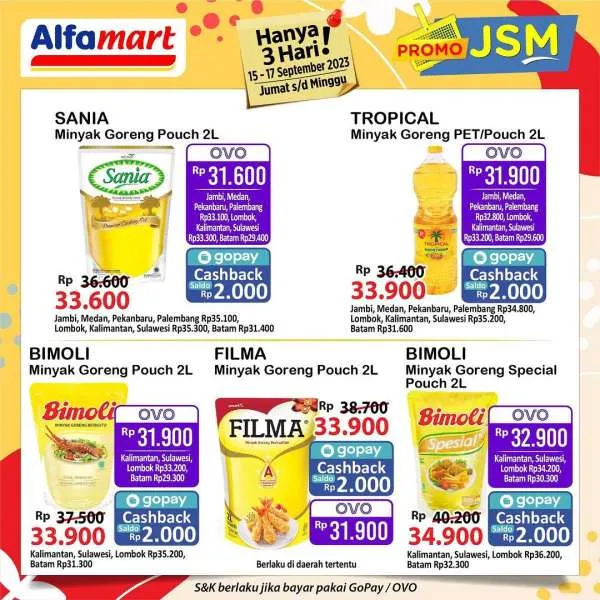 Promo JSM Alfamart Hanya 3 Hari Periode 15-17 September 2023