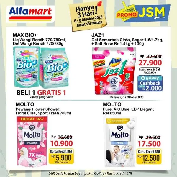 Promo JSM Alfamart Hanya 3 Hari Periode 6-8 Oktober 2023