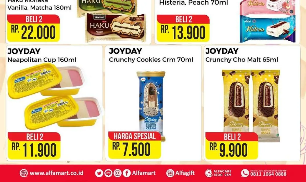 Promo Alfamart 16-30 September 2024, Es Krim Beli 2 Lebih Hemat dan Harga Spesial
