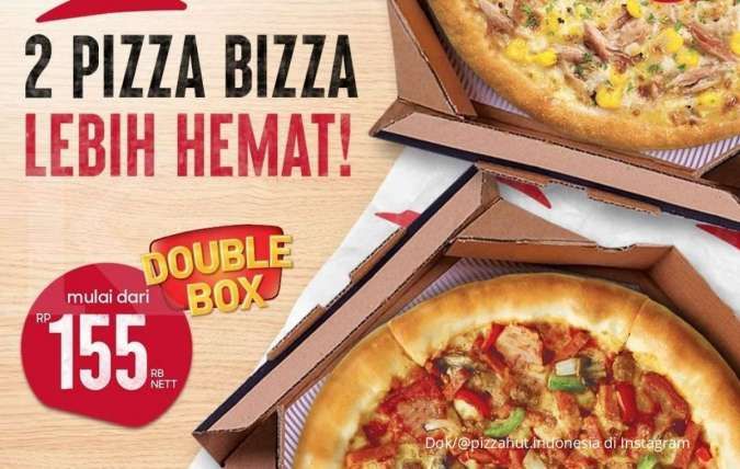 Promo Pizza Hut terbaru di Oktober, 2 pizza dengan topping pilihan harga Rp 155.000