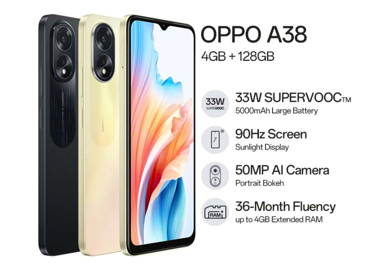 OPPO A38: Update Harga Mei 2024 dan Spesifikasi Lengkap