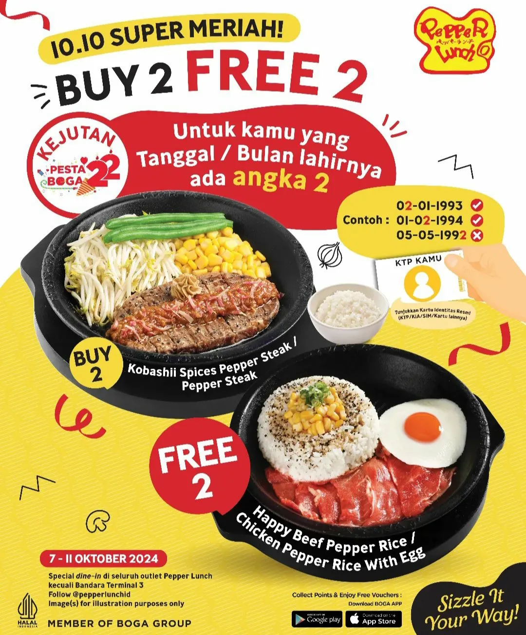 Promo 10.10 Pepper Lunch Buy 2 FREE 2