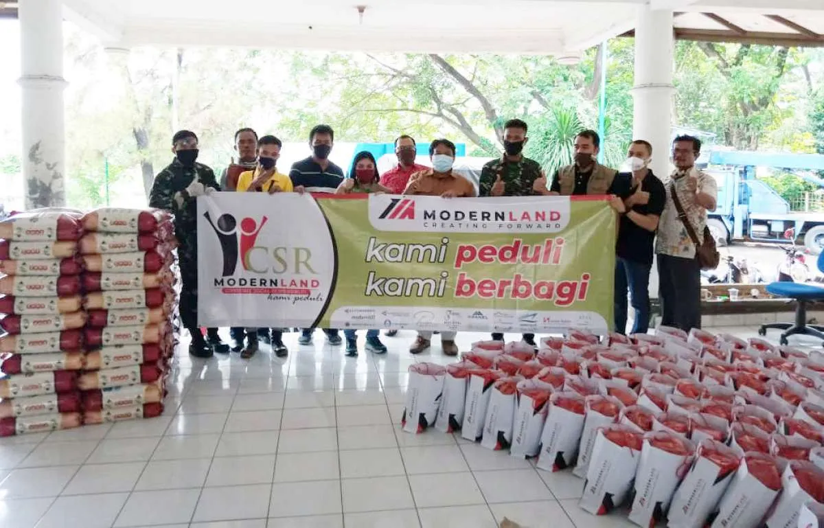 Modernland (MDLN) salurkan sembako ke warga terdampak Covid-19 di sekitar proyeknya