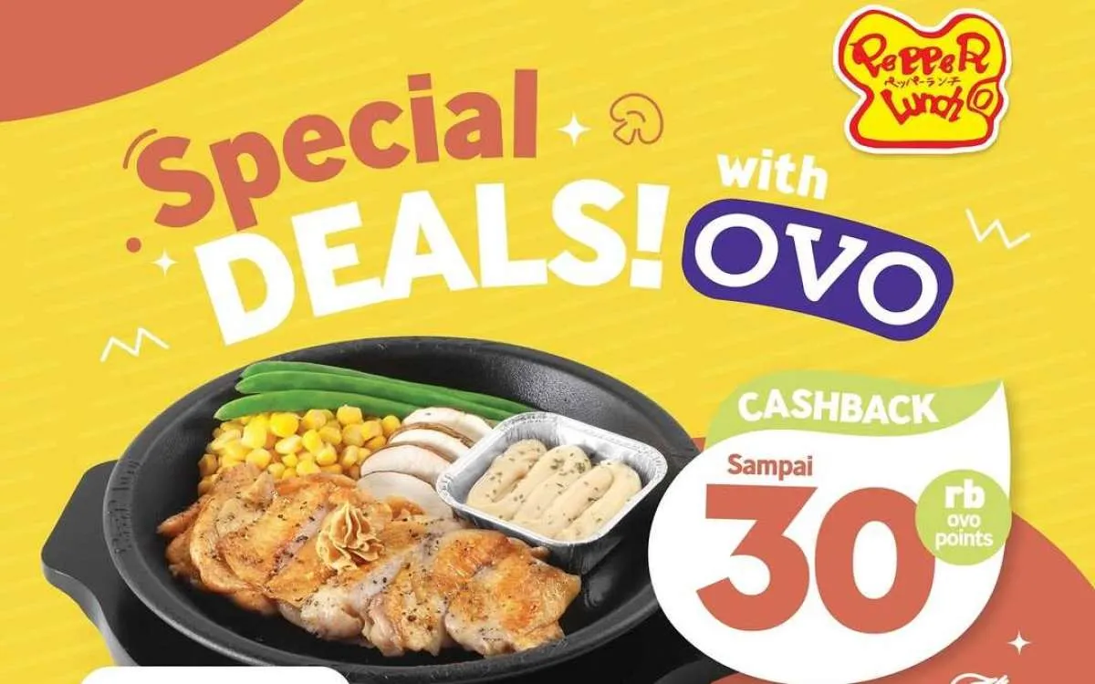 Promo Pepper Lunch Special Deals dengan OVO Juli 2025, Cashback sampai Rp 30.000