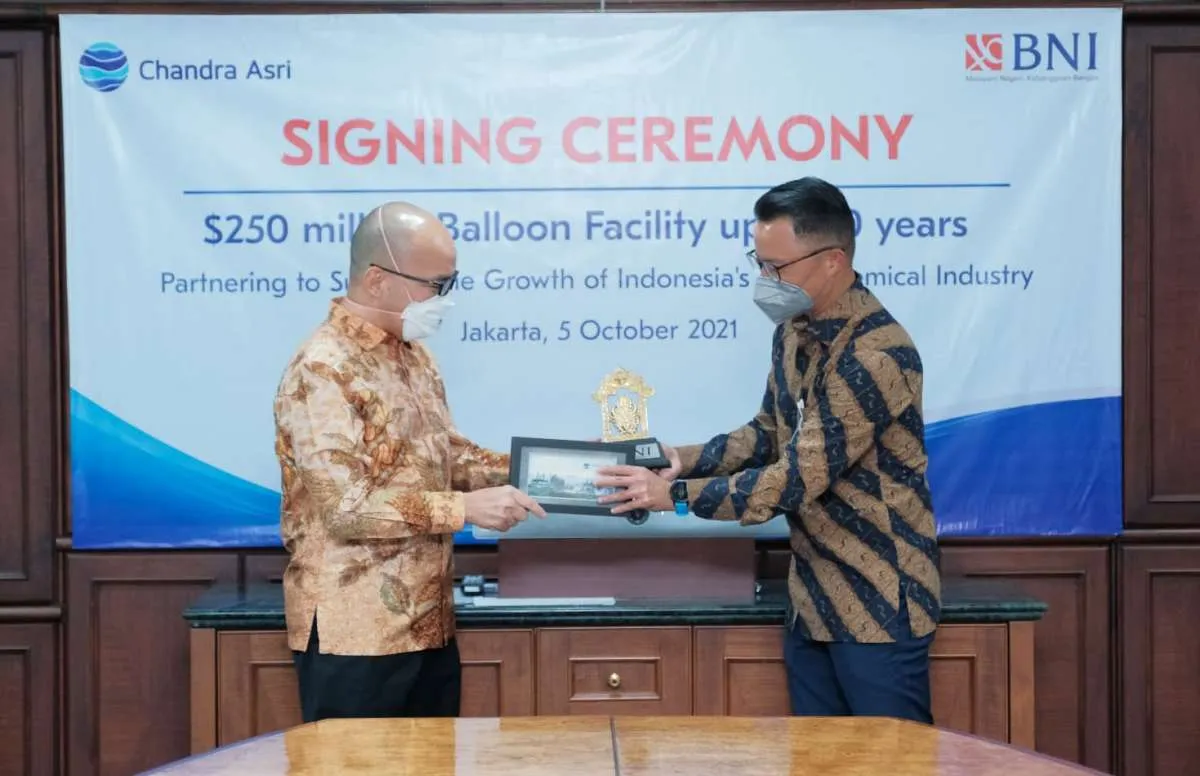 Chandra Asri (TPIA) meraih fasilitas balloon payment US$ 250 juta dari BNI