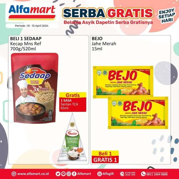 Promo Alfamart Serba Gratis Periode 1-15 April 2024