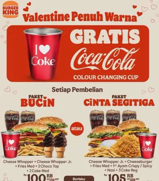 Promo Burger King Paket Bucin
