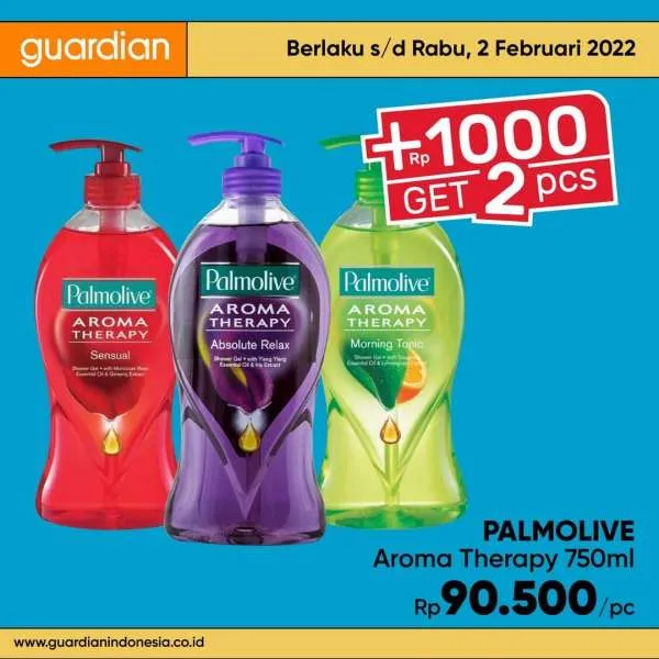 Promo Guardian +1000 Get 2 Pcs Periode 27 Januari-2 Februari 2022