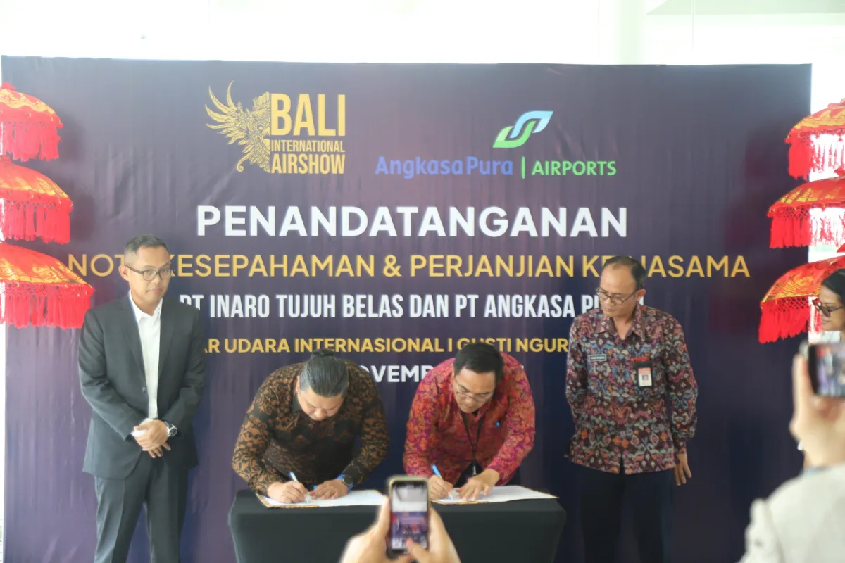 Penyelenggara Bali International Airshow & AP I Menandatangani Perjanjian Kerjasama