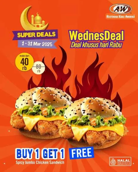 Promo A&W WednesDeal Khusus Rabu