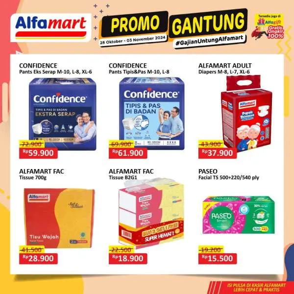 Promo Alfamart Gantung Periode 28 Oktober-3 November 2024