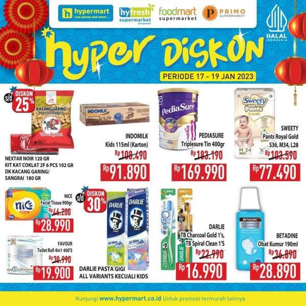 Katalog Harga Promo Hypermart Hyper Diskon Weekday 17-19 Januari 2023