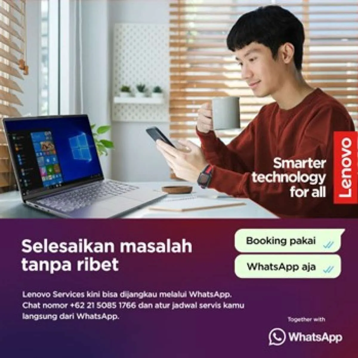 Booking Service Laptop Lenovo Kini Bisa Pakai Layanan Appointment Booking System WA