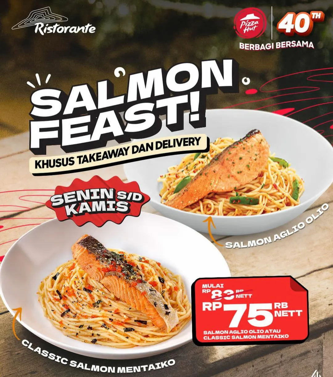 Pizza Hut menu Salmon Feast diskon