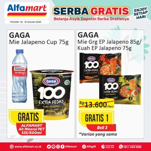 Promo Alfamart Serba Gratis Periode 16-31 Januari 2025