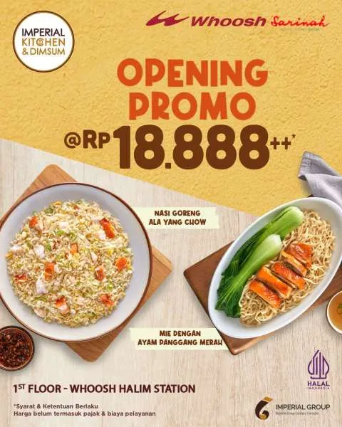 Opening Promo Imperial Kitchen & Dimsum di Whoosh Halim Station Jakarta