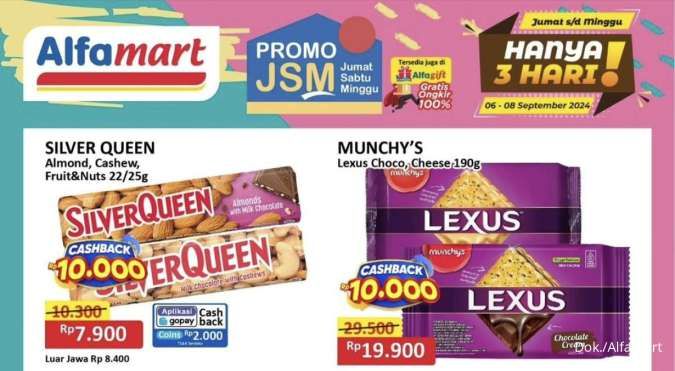 Promo JSM Alfamart Periode 6-8 September 2024, Beragam Produk Cashback Rp 10.000