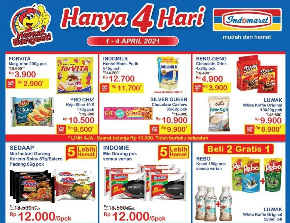 Promo JSM Indomaret Hanya 4 Hari datang lagi, diskonan weekend 1-4 April 2021!
