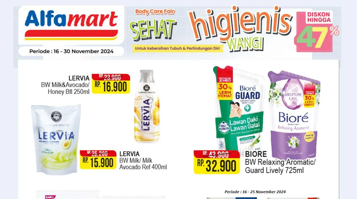 Promo Deterjen & Sabun Mandi Alfamart hingga Indomaret Super Hemat, Diskon Sampai 47%